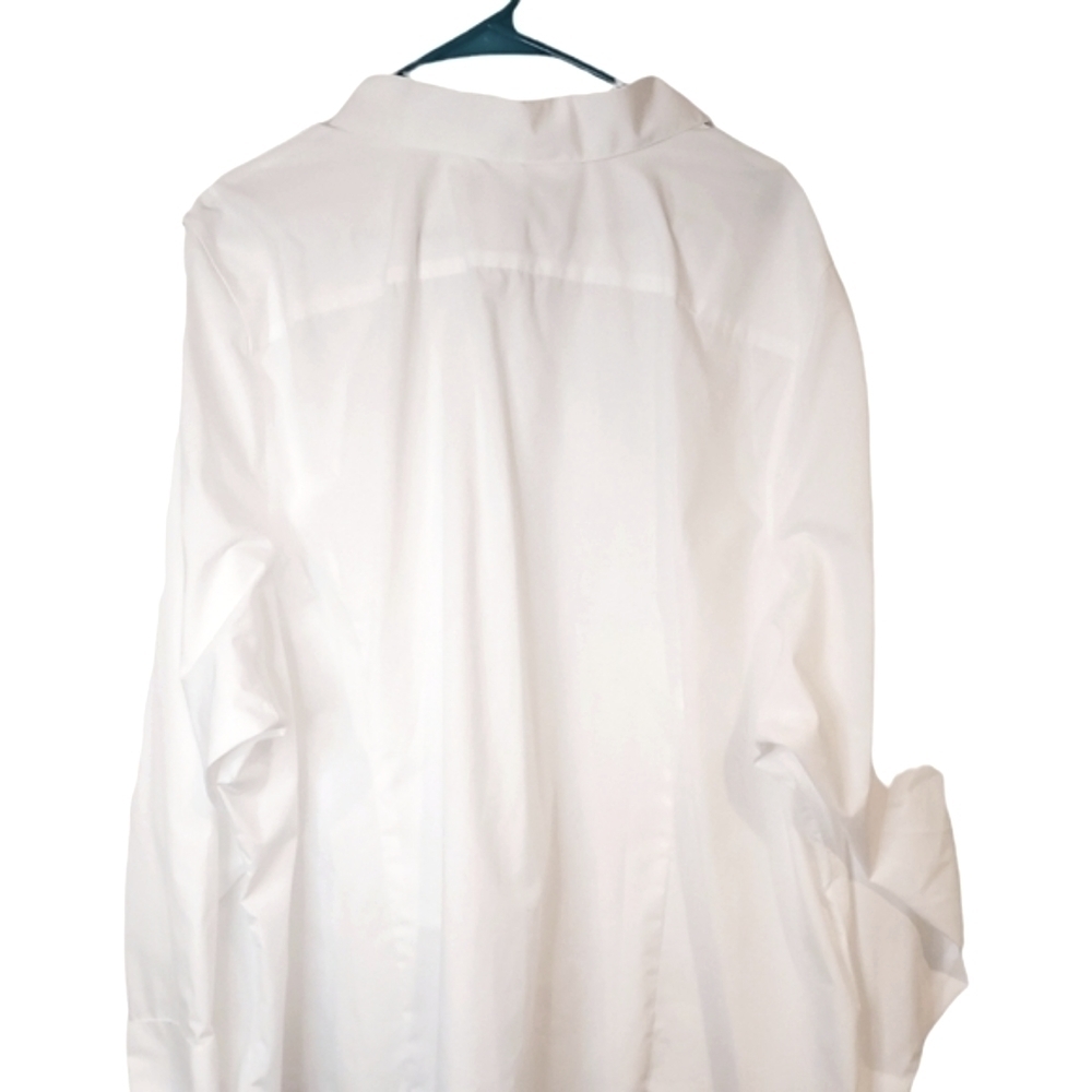Lands'end Outfitters white shirt top wrinkle free broadcloth sz 32W 4X NWOT - Picture 4 of 9